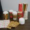 4E’s Novelty Christmas Paper Cups 16 oz with Lids, Sleeves & Napkins – 12-Pack Holiday Cups